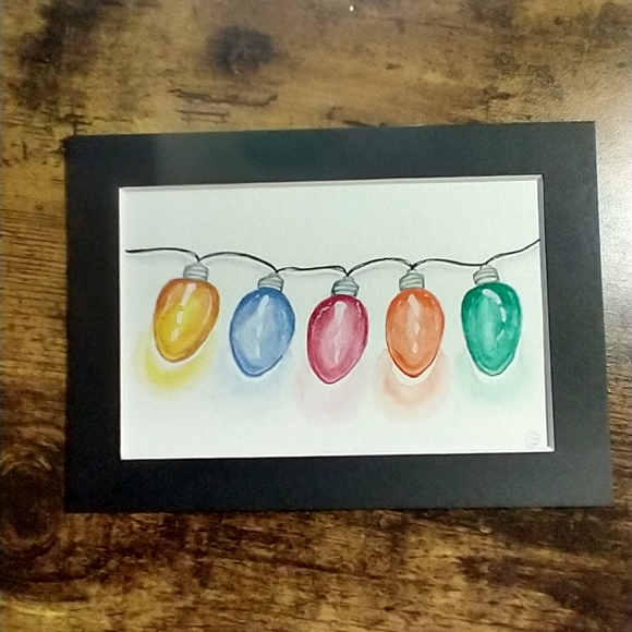 Hand Painted Watercolor Ornaments